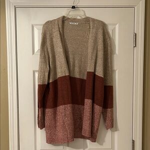 Pink Clover Multitone Open Cardigan
